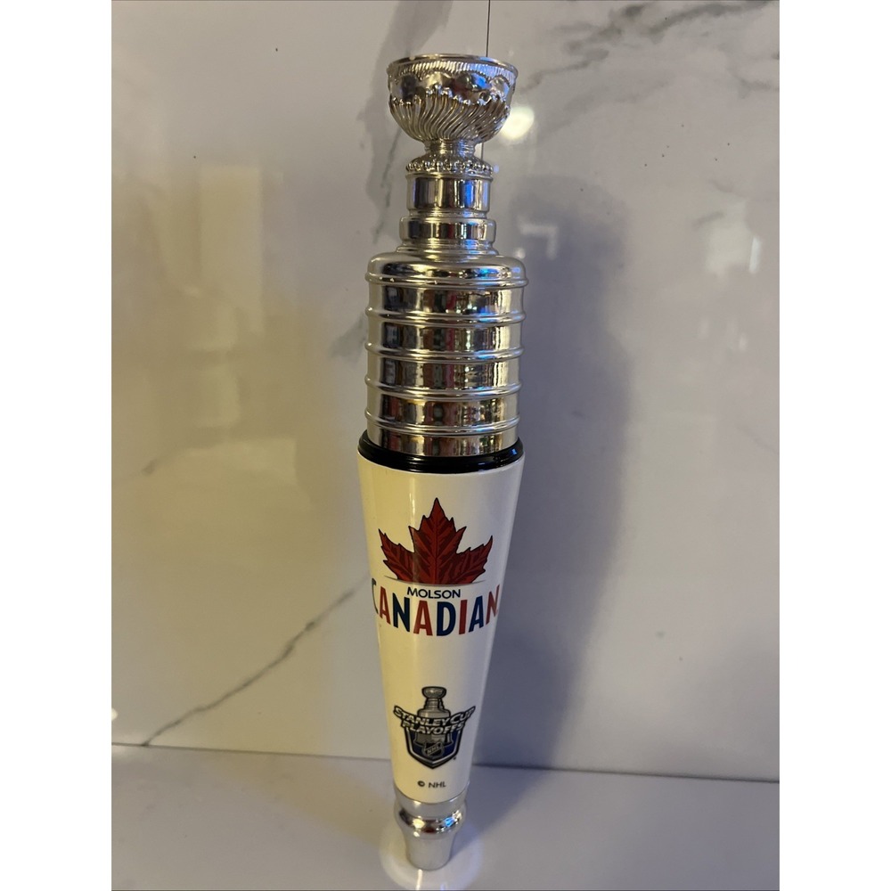 Molson Canadian Stanley Cup Beer Tap Handle NHL Hockey Trophy MINT - 12" Tall